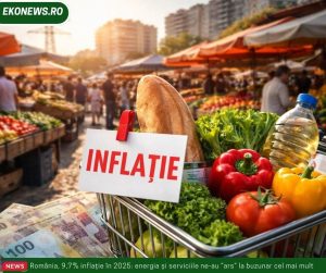 România, 9,7% inflație în 2025: energia și serviciile ne-au “ars” la buzunar cel mai mult