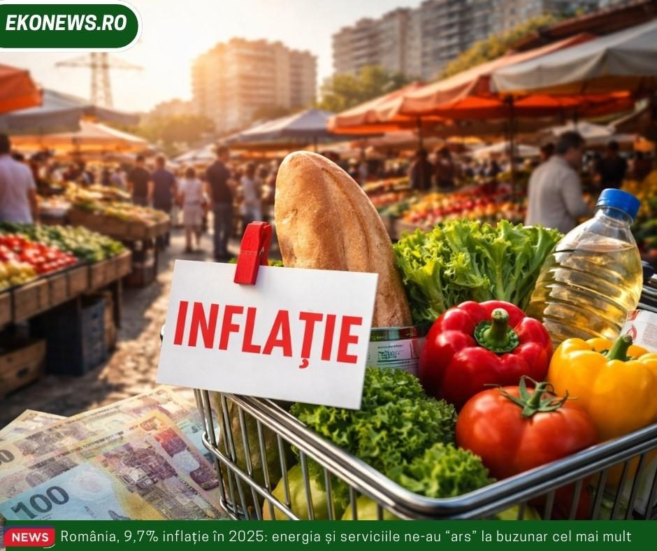 România, 9,7% inflație în 2025: energia și serviciile ne-au “ars” la buzunar cel mai mult